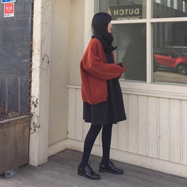 Свободный кардиган дам 2018 Весенняя мода вязаный свитер Для женщин большой пальто