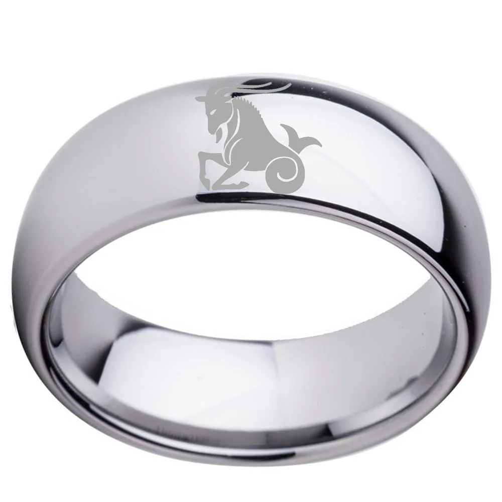 Кольцо из карбида вольфрама для мужчин и женщин обручальное кольцо зодиака