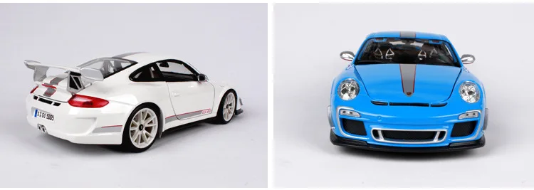 1:18 Модель спортивного автомобиля из сплава для 911 GT3 RS с управлением на рулевом колесе, переднее рулевое управление с оригинальной коробкой