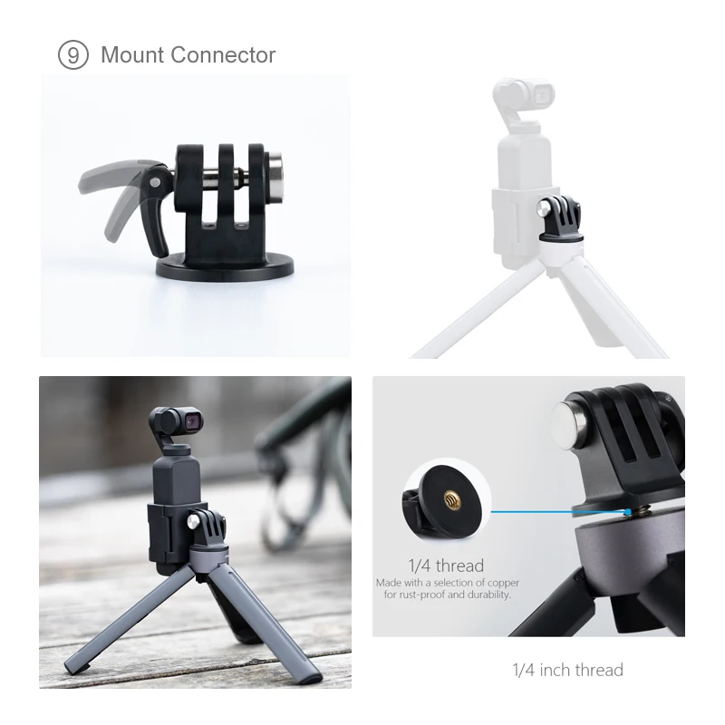 PGYTECH DJI Osmo Карманный адаптер крепление аксессуары 10 типов на выбор держатель для телефона Зажим Штатив удлинитель для хранения сумка чехол