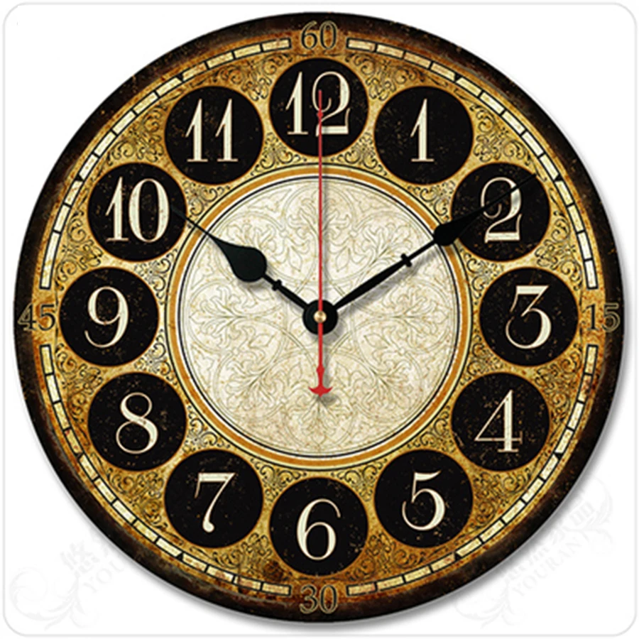 Винтажные настенные часы 3DBGV54 художественные деревянные со скрытым тайным