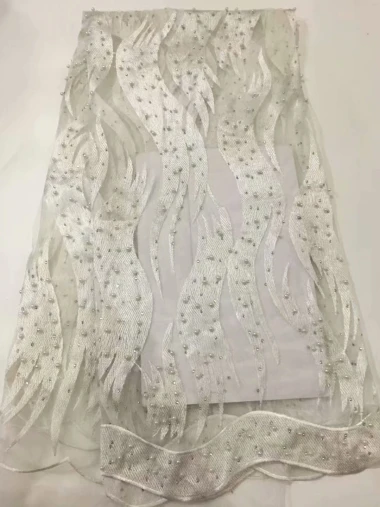 New Designs African French Lace Fabric High Quality Nigeria Net 2019 With Beaded For Women VZH109 | Дом и сад