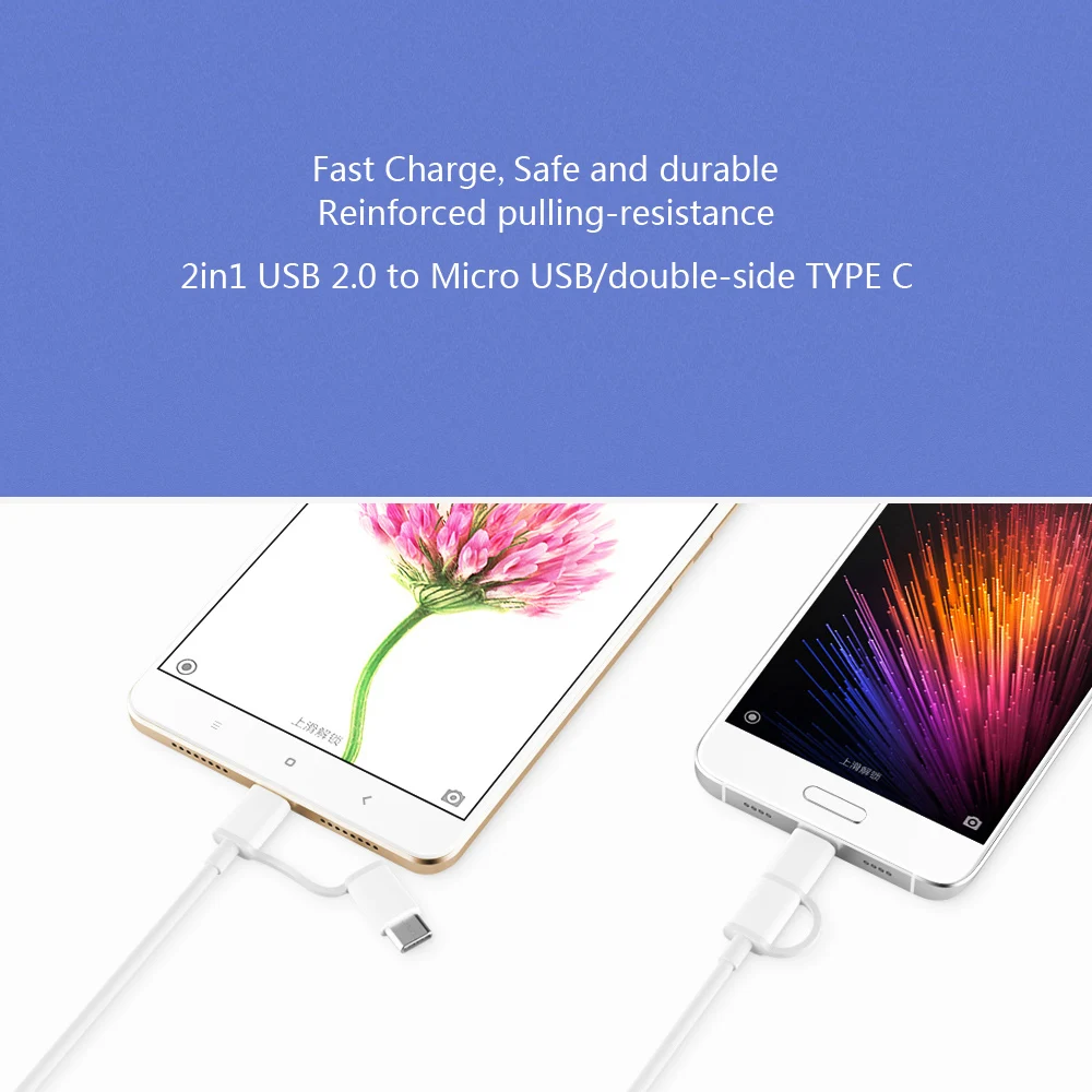 Xiaomi USB 2,0 для Micro USB/type C зарядный кабель синхронизации данных сетевой шнур для Xiaomi samsung 30 см
