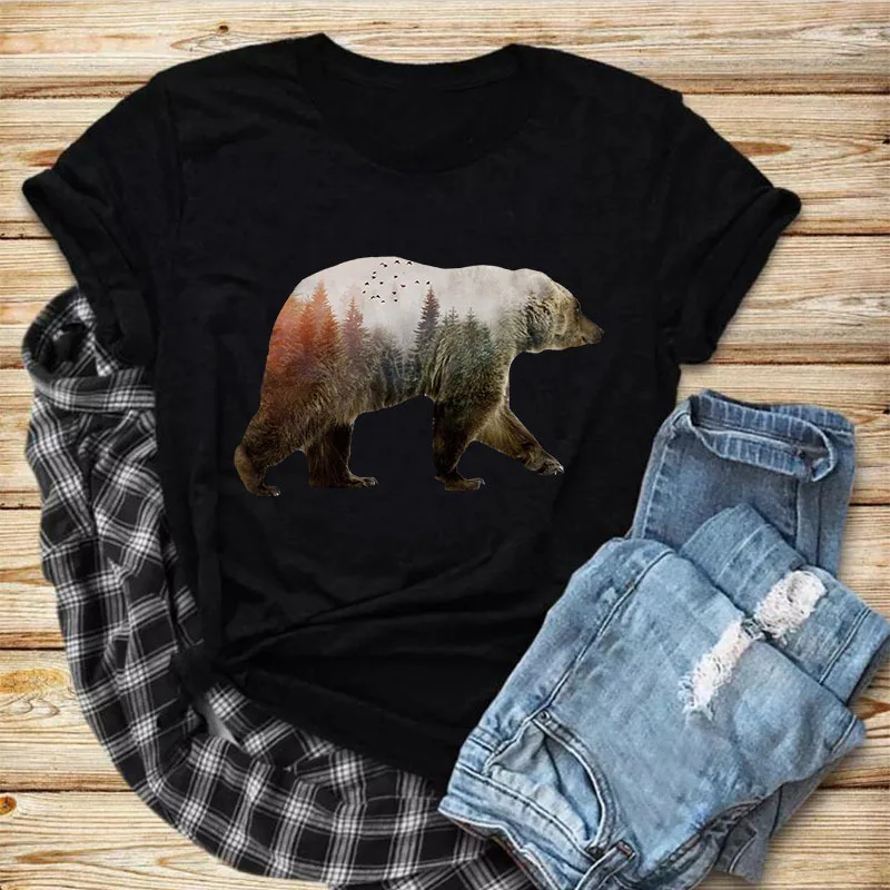 S-5XL женская футболка с принтом большой размер 100% хлопок летняя повседневная