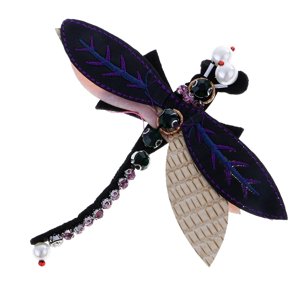 Нашивка стразы вышивка из бисера жемчужина стрекоза нашивка ткань свадебное