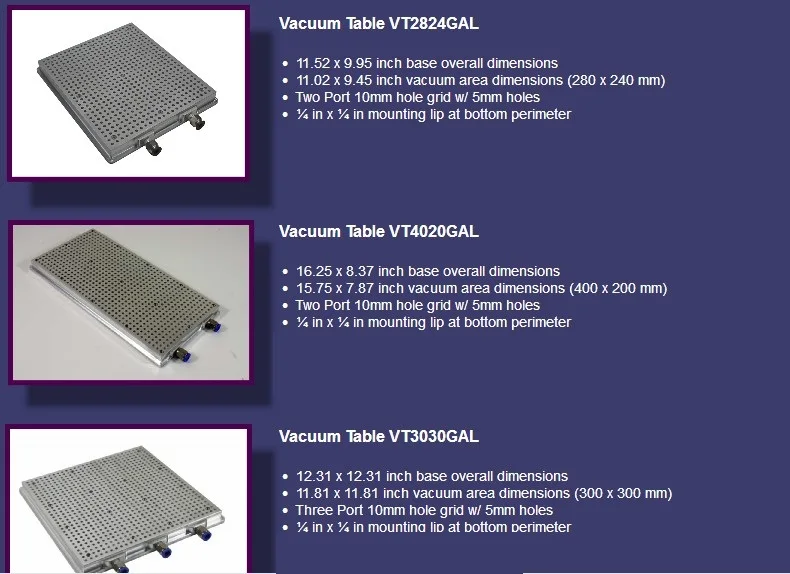 Вакуумный стол вакуумное крепление VT2012GAL длина 200X120