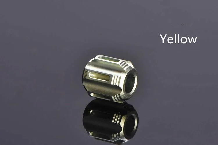 Yellow P нож из титанового сплава, ремешок для ножей, бисер, Паракорд, подходит для 6 шт., тритиевая трубка, прочная наружная застежка-молния, потяните шарик, EDC, мульти инструменты - Цвет: Yellow