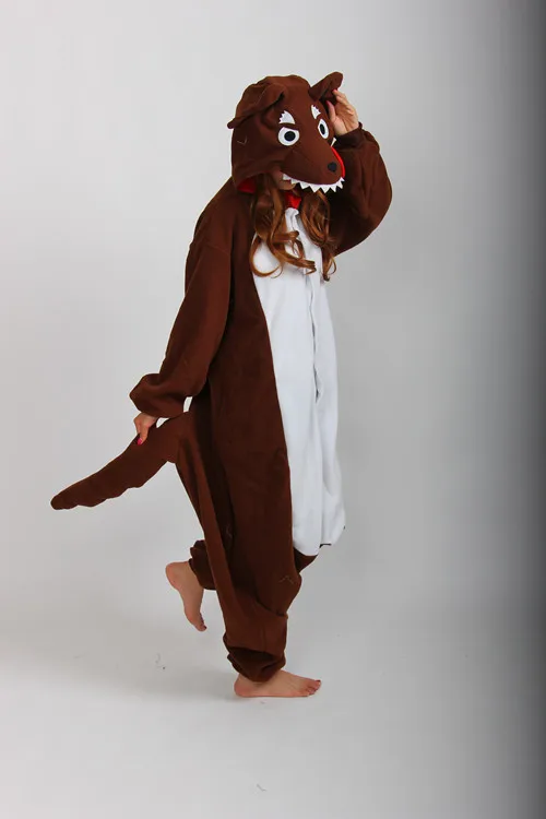 Одна деталь большая Baddest волк взрослых Onesie для женщин мужчин унисекс пижама в