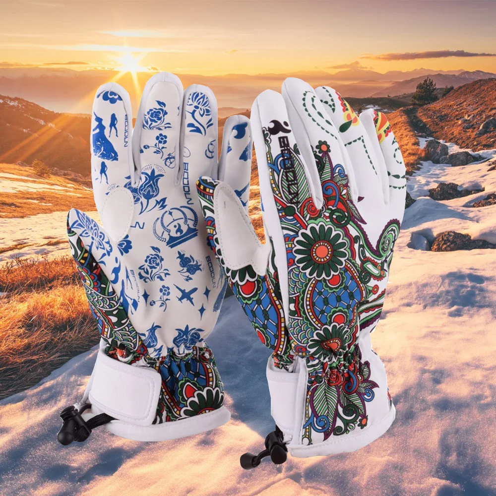 Winter Skiing Gloves bicycle ski bike Cycling Glove Full Finger Outdoor Snowboard Snowmobile Motorcycle gloves Woman | Спорт и