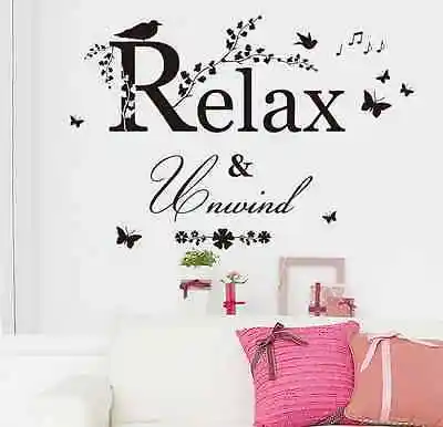 Расслабьтесь и расслабьтесь птицы цветы ветки бабочки виниловые настенные