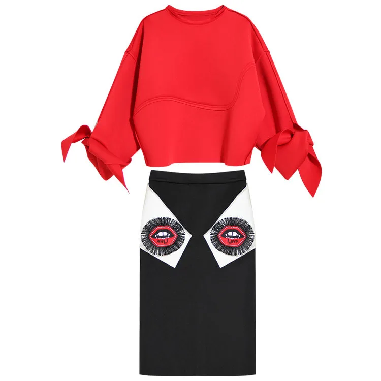 2016 модные свободные красные топы с рукавами летучая мышь женские пуловеры