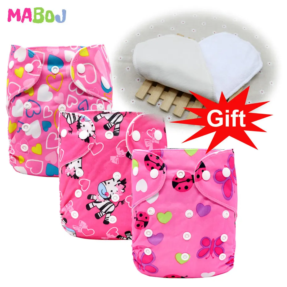 PD5-4-2-1 MABOJ Cloth Diapers Baby Pocket Cloth Diaper One Size Waterproof Nappy Reusable Cloth Nappies Set Washable Wholesale New - Цвет: PD5-4-2-1
