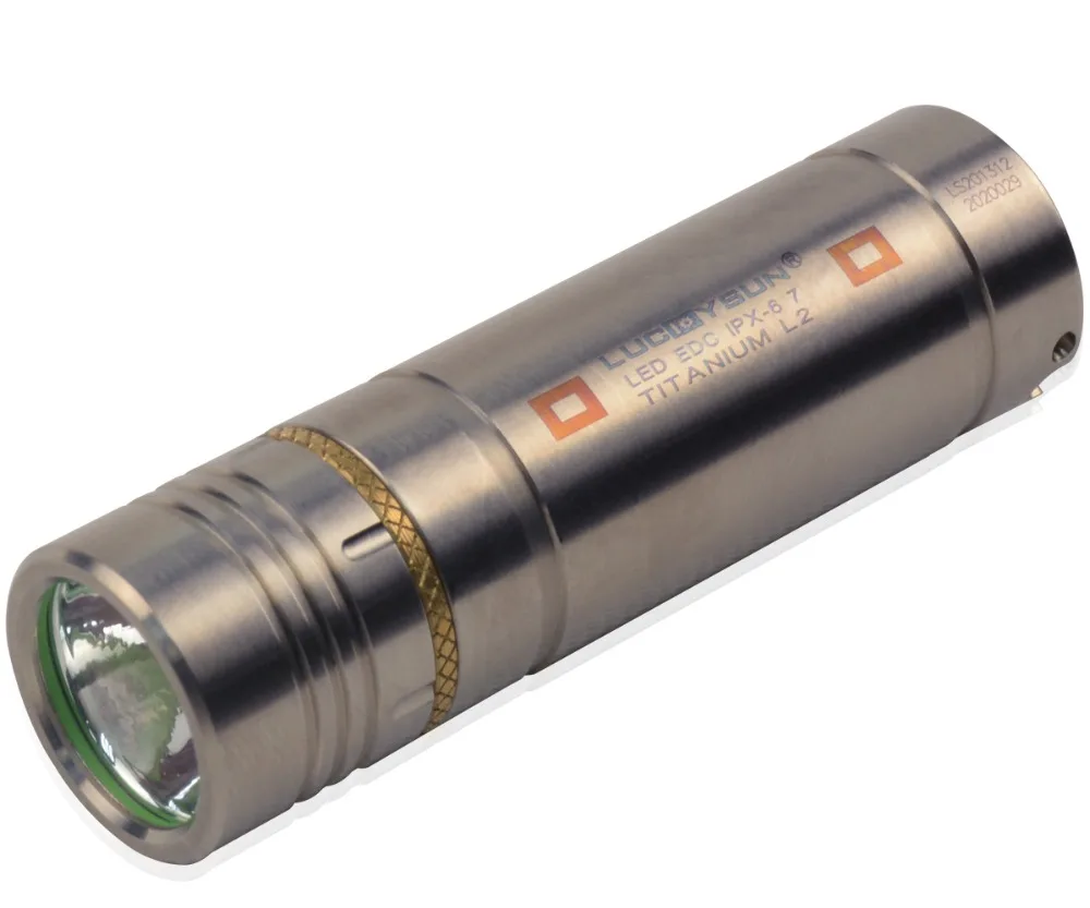 LUCKYSUN TI20 титана светодиодный светильник брелок мини титановый фонарь 16340 с Cree LED