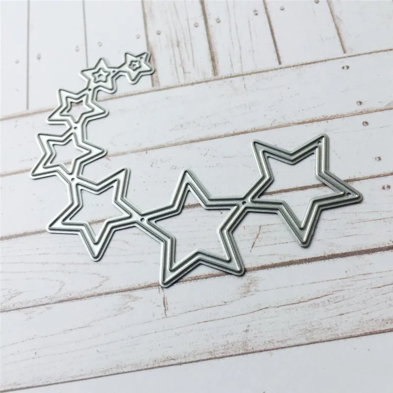 Grite Stars Tail новые металлические резные штампы 2020 трафареты DIY скрапбук фотоальбом