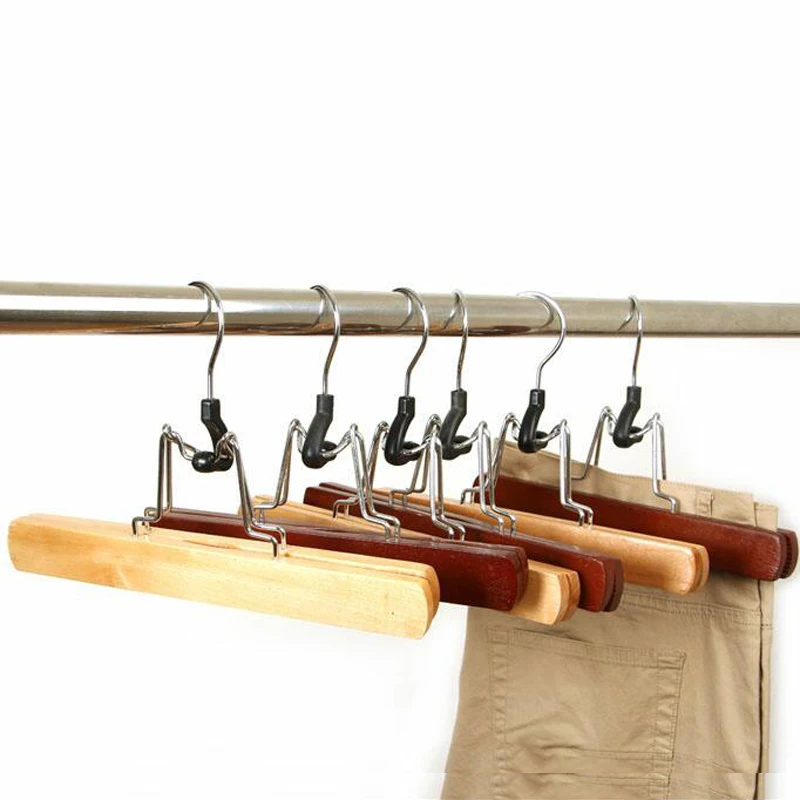 

5pcs/lot Wood Hanger Non-trace Antiskid Wooden Clothes Hangers