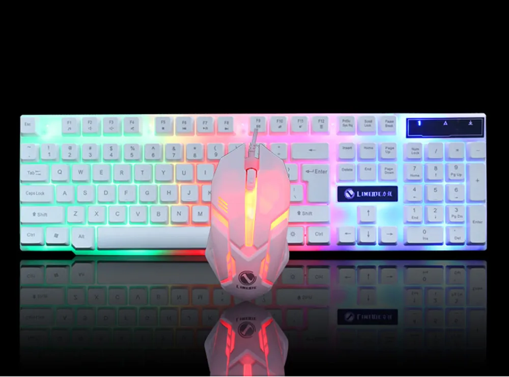 D280 английская игровая клавиатура с подсветкой светодиодный RGB цветной колпачок