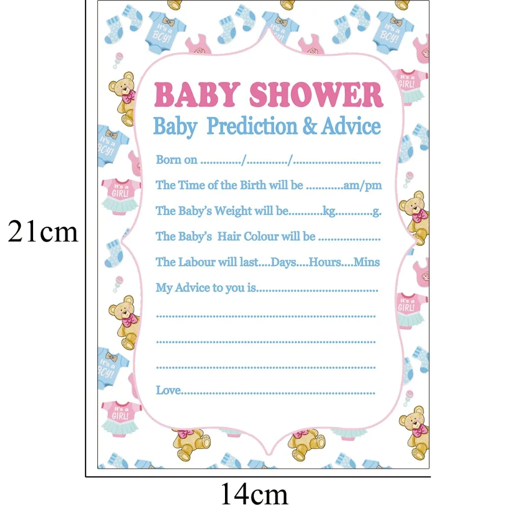 FENGRISE Mom To Be Baby Shower игры карты для детского душа предсказания мамы и дочки дня