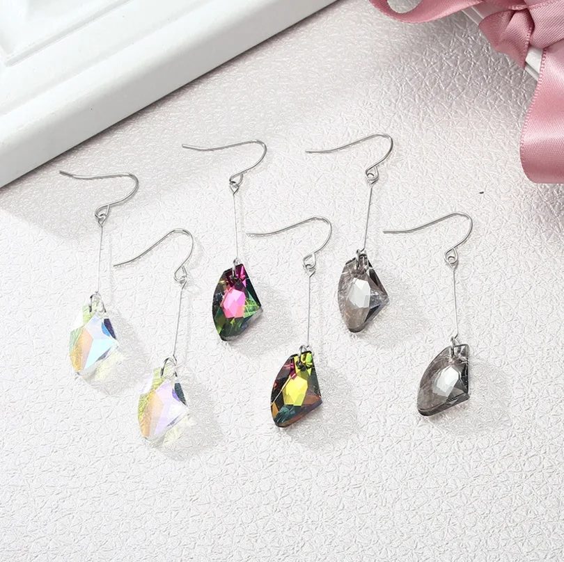 2018 новые корейские красочные хрустальные серьги с кисточками со стразами Brincos