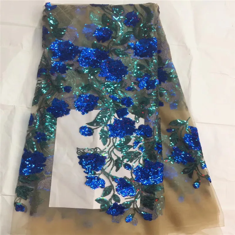 

2019 Latest Nigerian Sequin Embroidery Lace, Nigerian Purple Gold Lace Fabrics, African Lace Fabric 2019 With Flower
