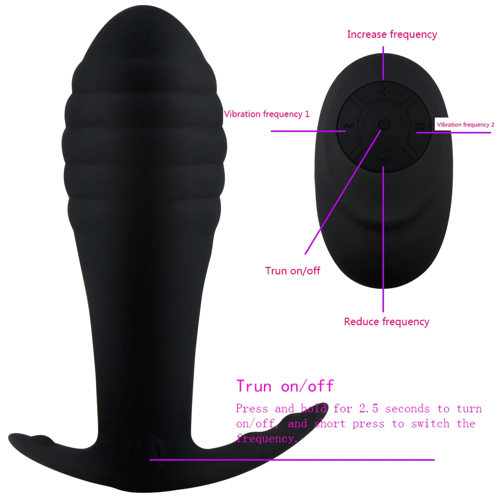 Man nuo S/M/L Anal Plug Vibrator Prostate Massager 10 Speeds Butt Anus Sex Toys for Men Women with Remote Control Waterproof | Красота и
