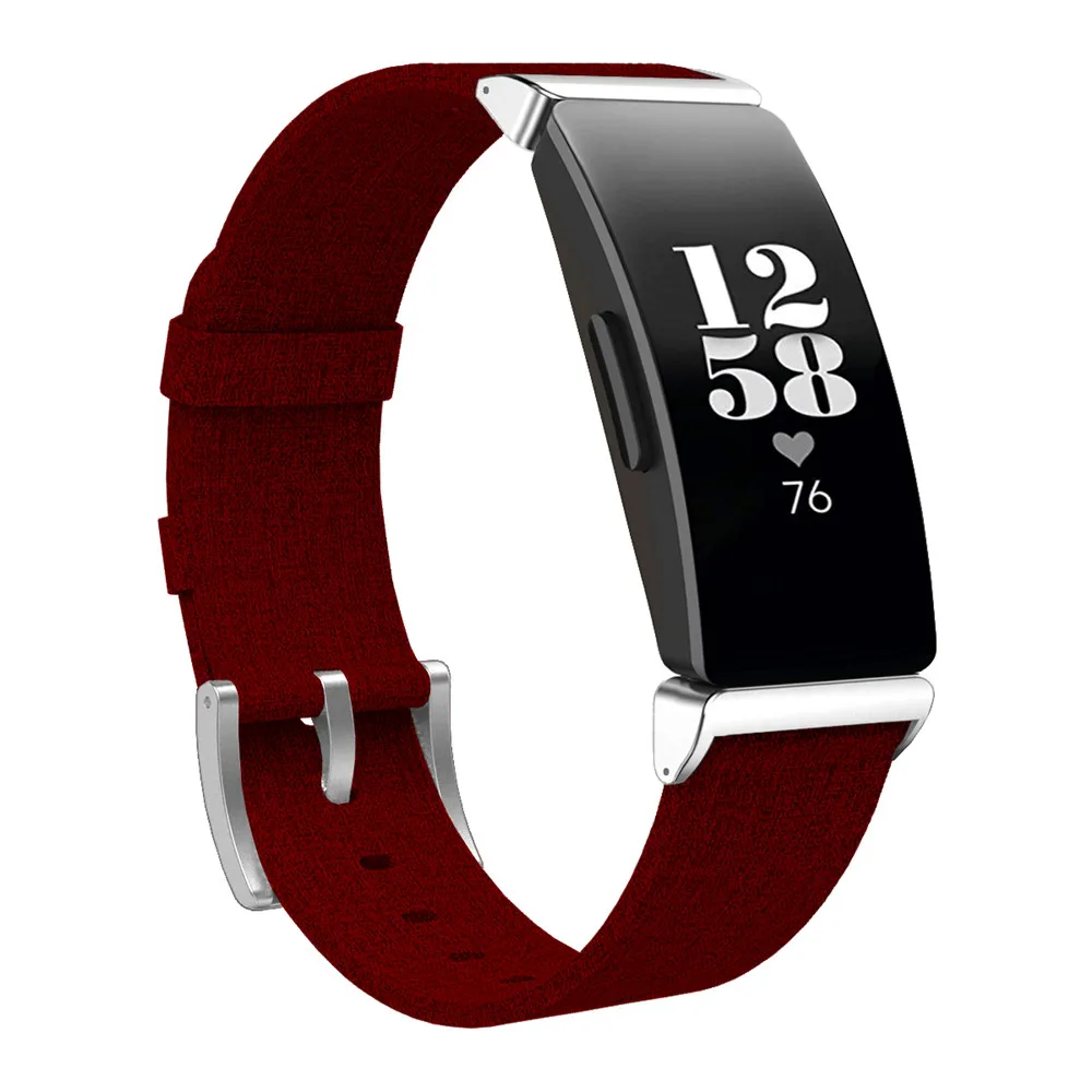 Watch Bands For Fitbit Inspire/Inspire HR Heart Fitness Tracker Classic Canvas Straps With Metal Connector Replacement Wristband |