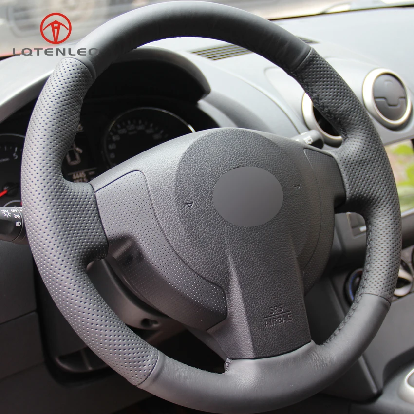 LQTENLEO черная искусственная кожа DIY чехол рулевого колеса автомобиля для Nissan Qashqai 2007- Rogue X-Trail 2008-2013 NV200 Sentra