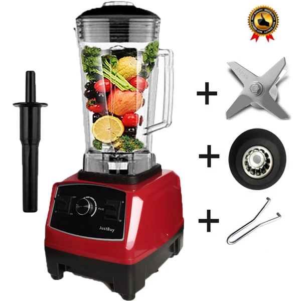red full parts BPA бесплатно 3HP Сверхмощный коммерческий блендер миксер высокой мощности кухонный комбайн лед смузи бар фрукты Электрический блендер - Цвет: red full parts