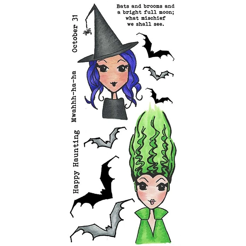 Happy Haunting прозрачный силиконовый штамп/печать для DIY скрапбукинга/фотоальбом Декоративные прозрачные штамп листы FXL183