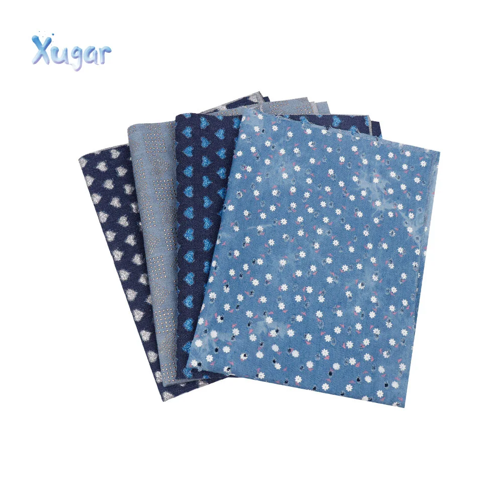 Xugar 40 см * 50 мягкая джинсовая ткань многослойная ковбойская одежда с принтом