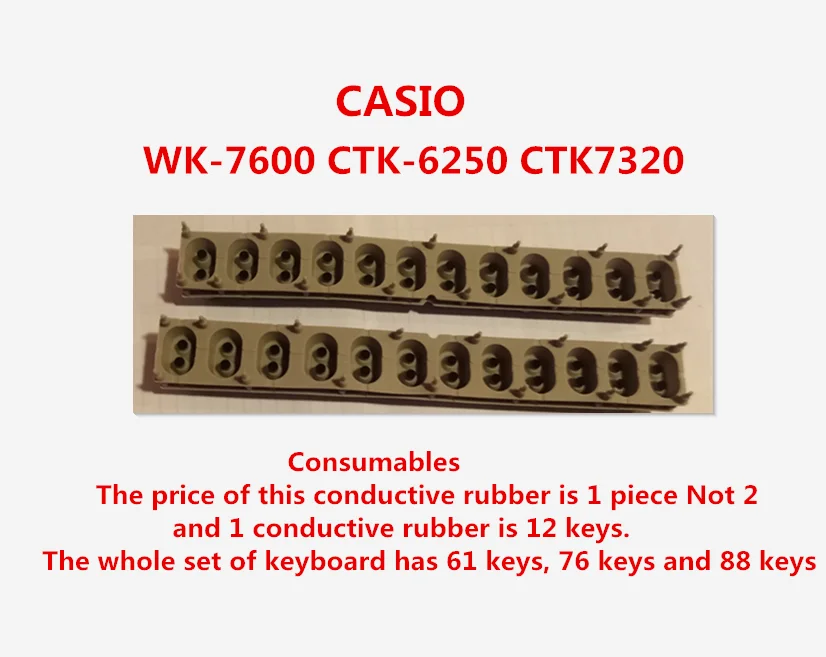

Проводящая резина для клавиатуры Casio WK-7600 CTK7320