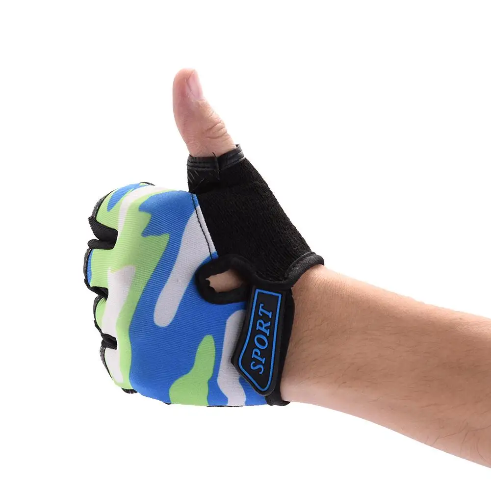 Детские перчатки детские с открытыми пальцами для езды на велосипеде бега