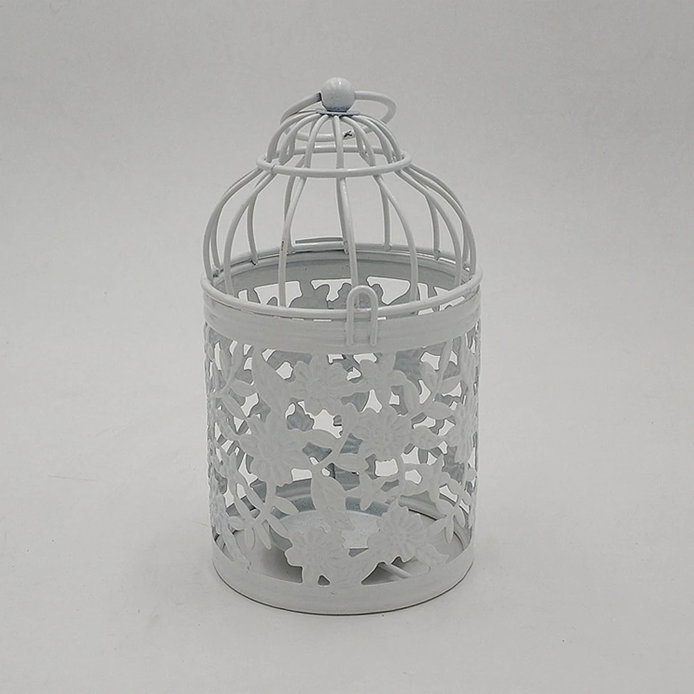 Креативное украшение дома полый Держатель Подсвечники Tealight подвесной фонарь клетка для птиц винтажный Рождественский/Сказочный Свадебный/праздничный Декор - Цвет: H
