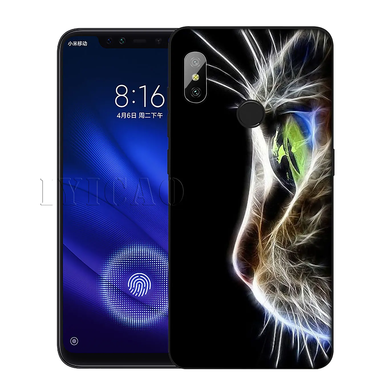 Cat Silicone Soft Case for Xiaomi Redmi 6A 5A Note 8 7 4 4X 5 Plus 6 Pro Black TPU Cover |