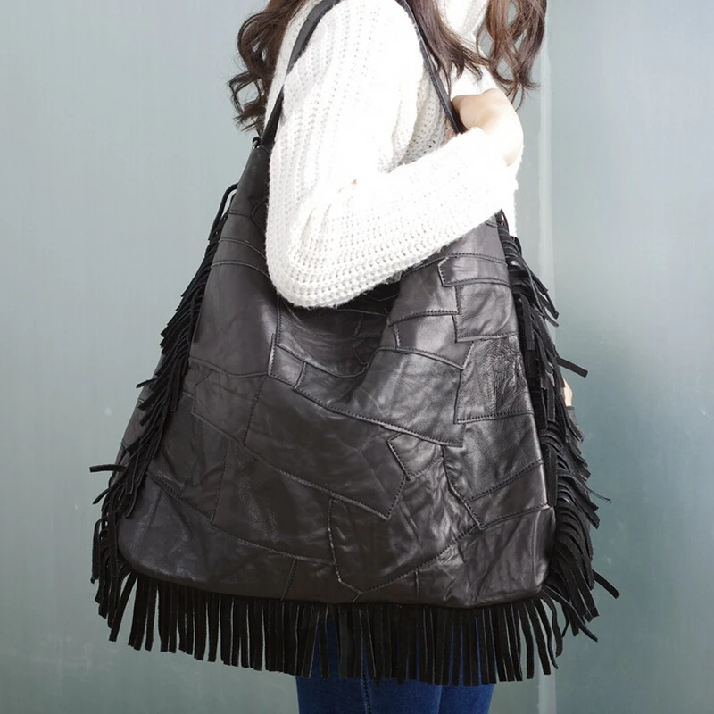 San Maries Модные Элегантные женские кожаные сумки черные мессенджеры брендовые