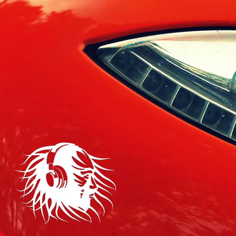 

YJZT 16CM*12.9CM REGGAE FACE VINYL DECAL CAR STICKER Black/Silver C3-0411