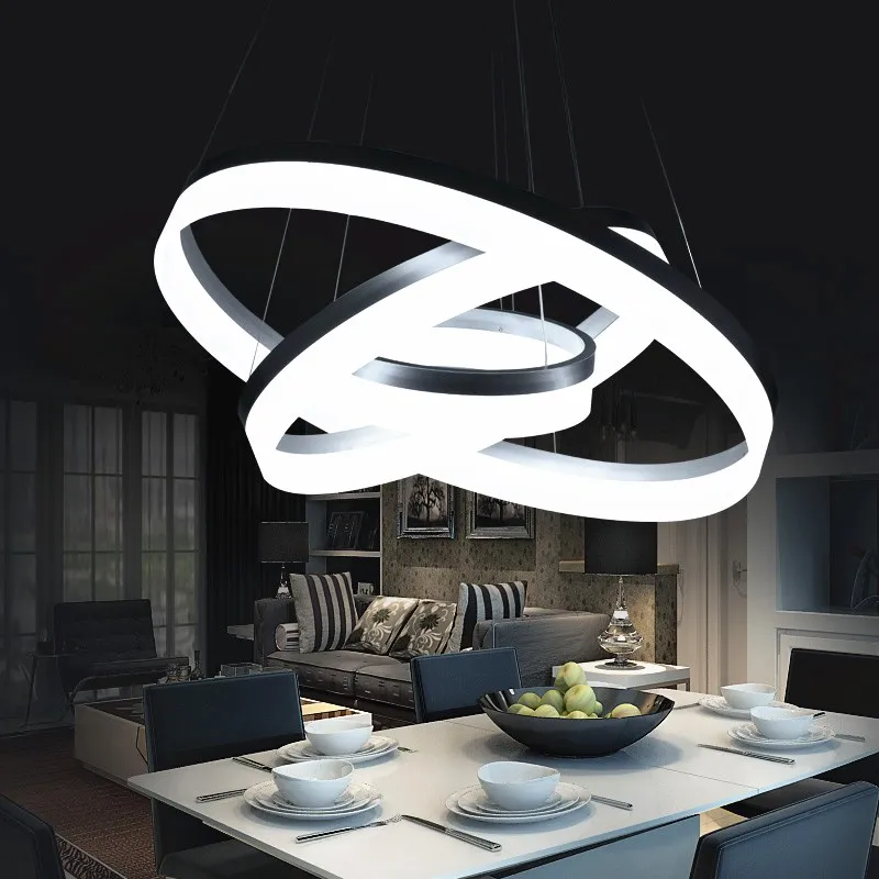 Светодио дный led акриловые подвесные светильники огни современный лампы для