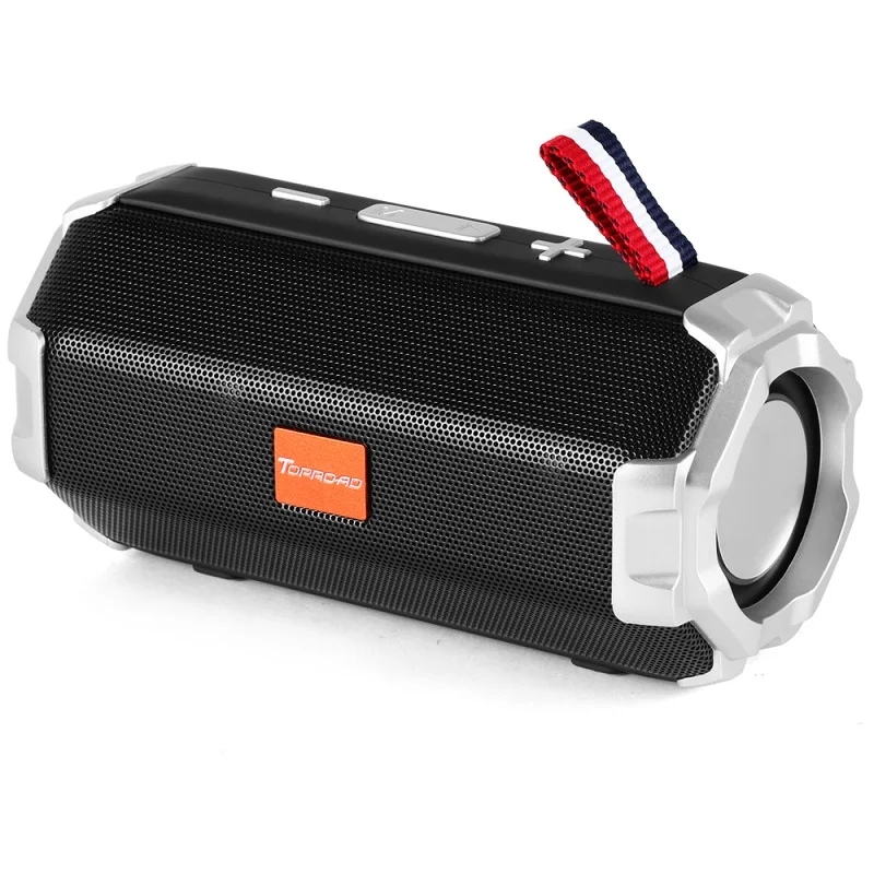 black speaker TOPROAD Bluetooth динамик Портативный беспроводной стерео Колонка открытый HIFI бас динамик s Поддержка TF карта FM радио AUX USB громкой связи - Цвет: black speaker