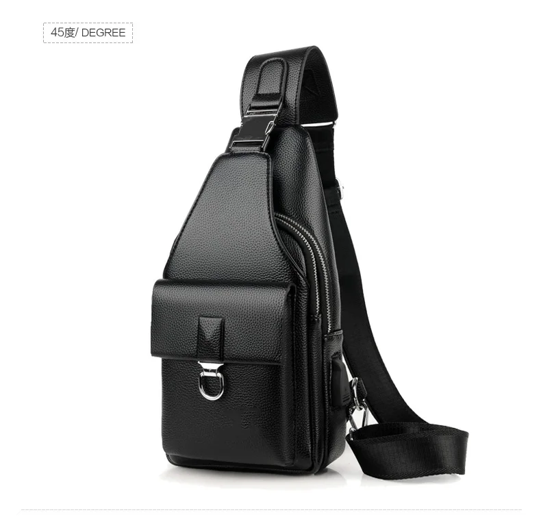 JackKevin мужская сумка Theftproof сумка кожаная грудь Crossbody мужские зарядные сумки для мужчин слинг-пакет