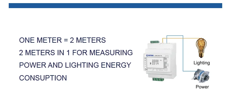 SDM630MCT-2L 3 фазы двойной нагрузки панель установленны и на din-рейку modbus счетчик электроэнергии