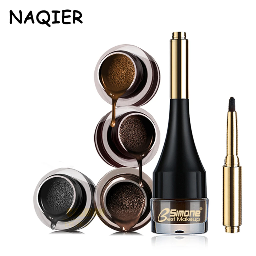 NAQIER Makeup Eye brow Enhancer air cushion microblading eyebrow tattoo cream Hue Tint Natural make up Kit With Brushes | Красота и