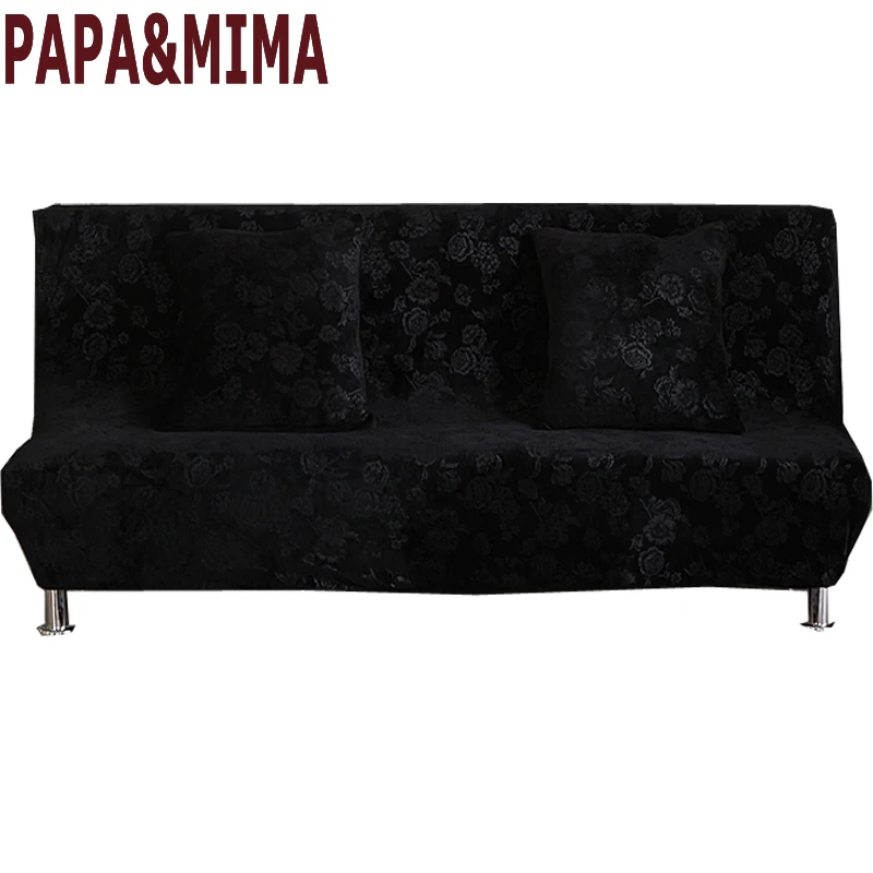 Papa & Mima Роскошный Черный Принт Стрейч секционный без подлокотников чехлы для