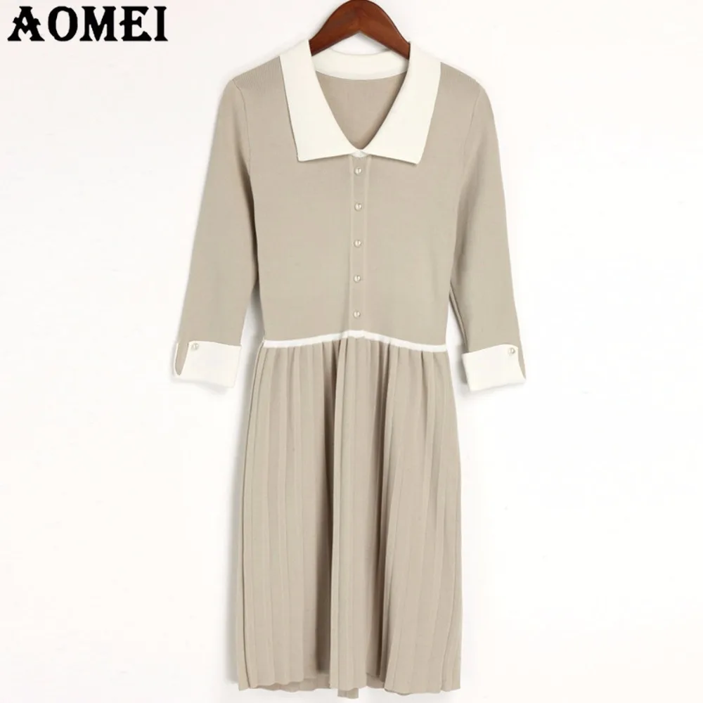 Женское Повседневное платье свитер Офисная Женская одежда для работы черный