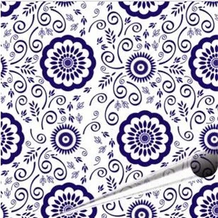 Сине белый узор недорогая съедобная печать Переводные листы для шоколада