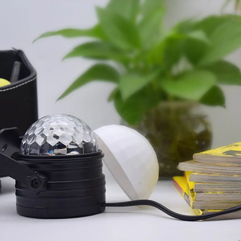 Новый Авто Голосовое управление звуком LED RGB сценический свет ночник USB Батарея