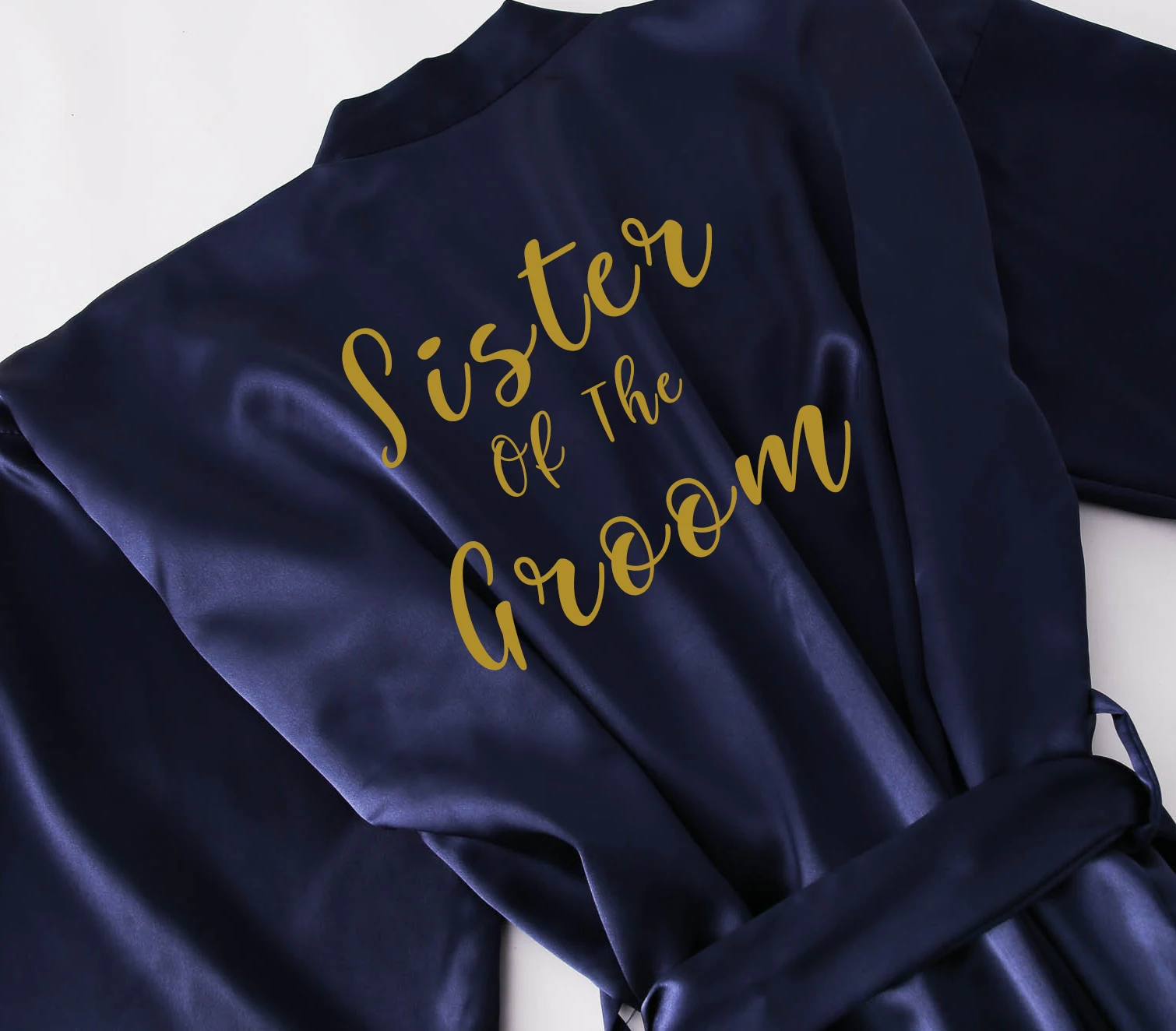 blue Sister groom Owiter атласные шелковые халаты плюс размер свадебный банный халат невесты халат Летняя женская одежда ночная рубашка подружки невесты - Цвет: blue Sister groom