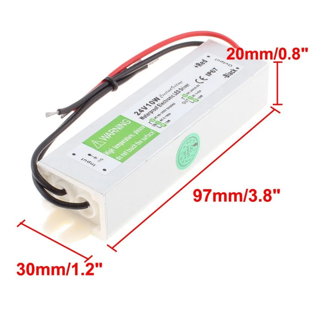 DC24V 10 Вт 20 30 36 45 50 60 80 100 120 150 Водонепроницаемый Электронный Драйвер внешний