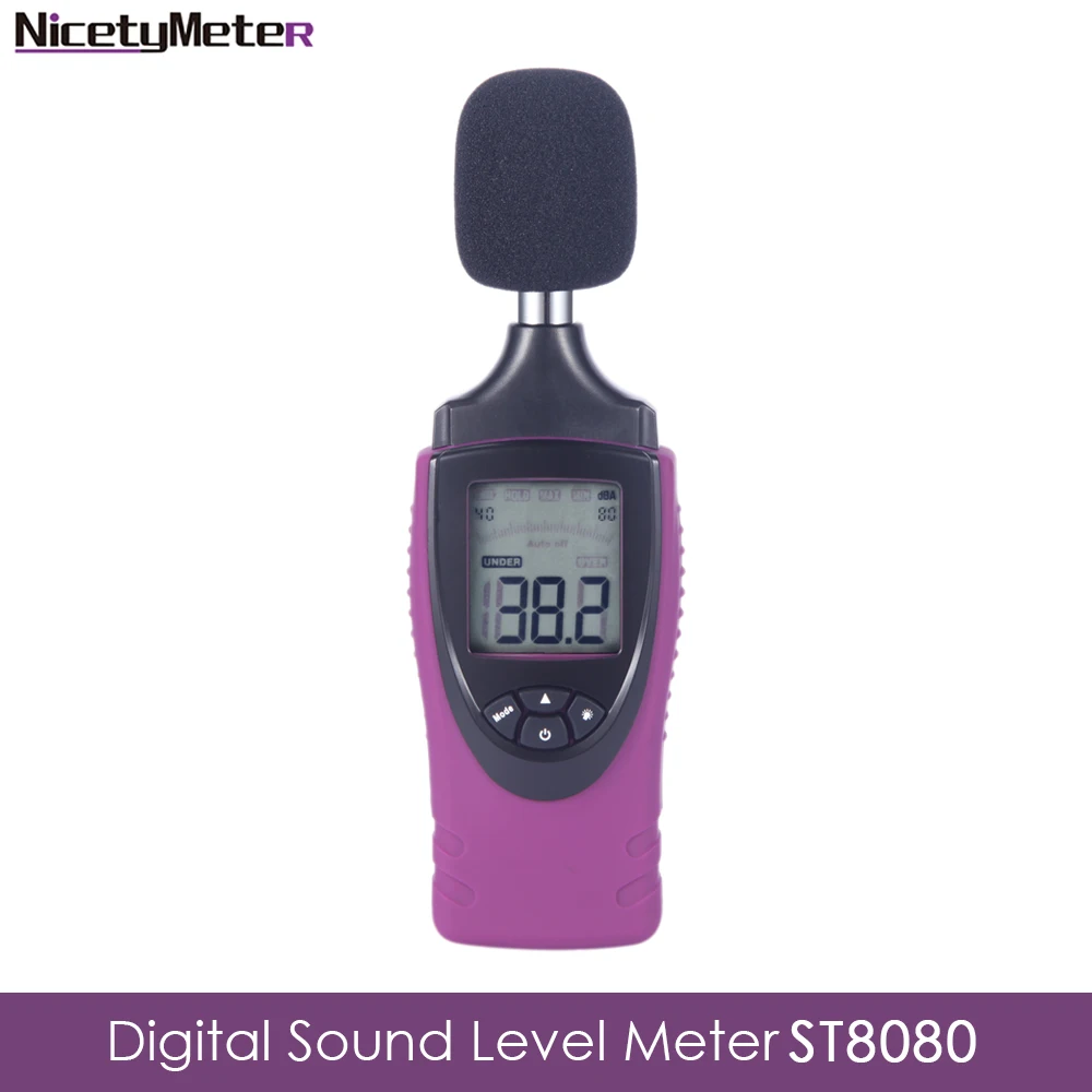 Цифровой измеритель уровня шума и звука Nicetymeter ST8080 40-130dBA | Инструменты