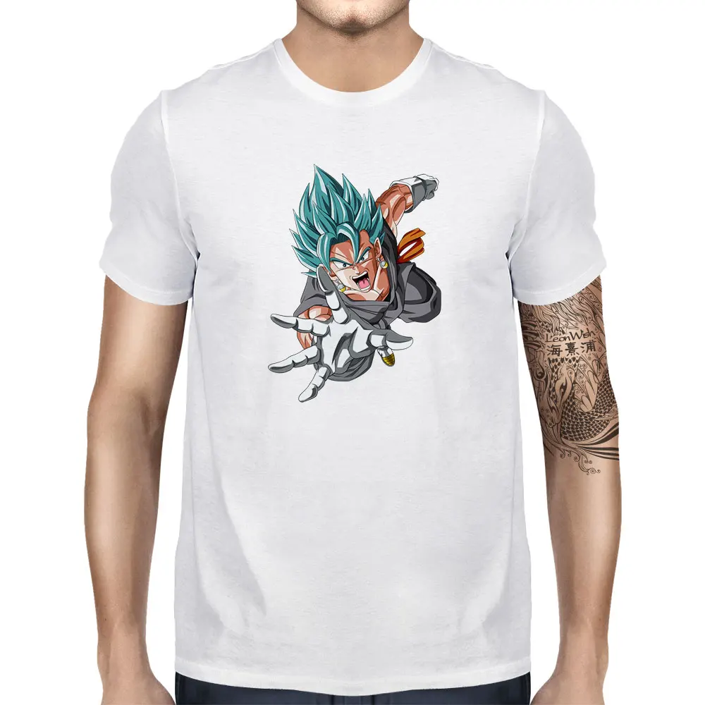 Gogeta Супер Saiyan Бог синяя футболка крутая мода Поп аниме короткий рукав Футболка