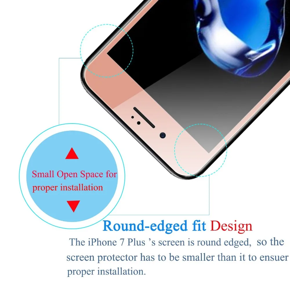 9H 3D Защита экрана для iphone 7 8 6 6S PLUS полное покрытие из розового золота закаленное