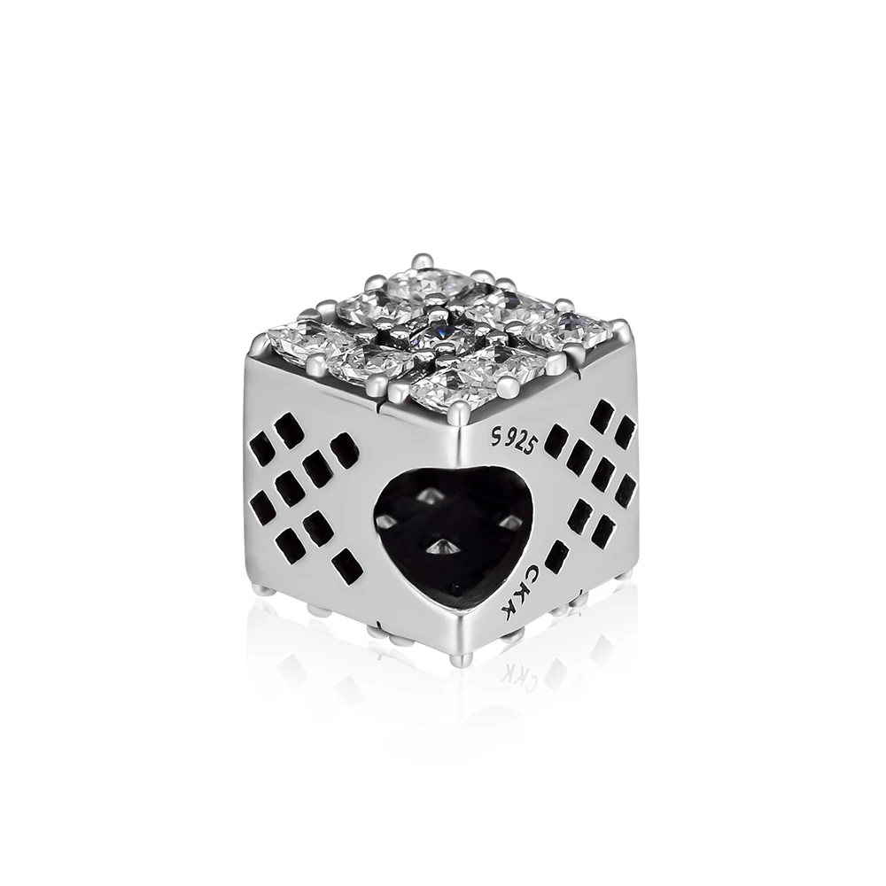 

Fits for Pandora Charms Bracelets Timeless Elegance Beads with Clear CZ 100% 925 Sterling Silver Jewelry Free Shipping